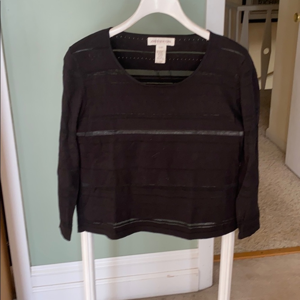 Cotton and rayon Black lightweight top